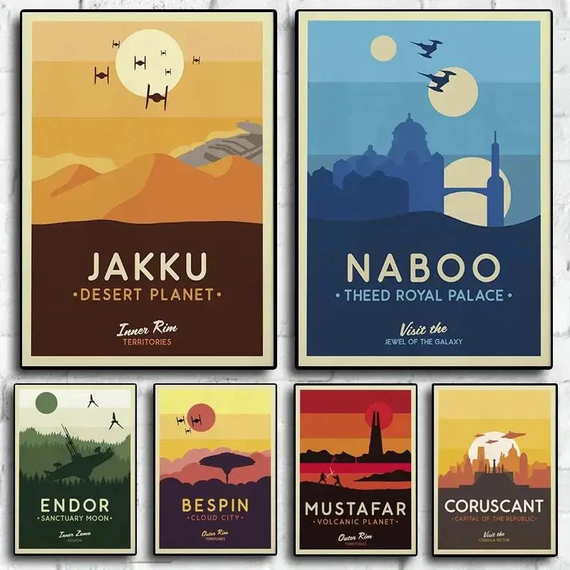Star Wars Planets High Quality Posters