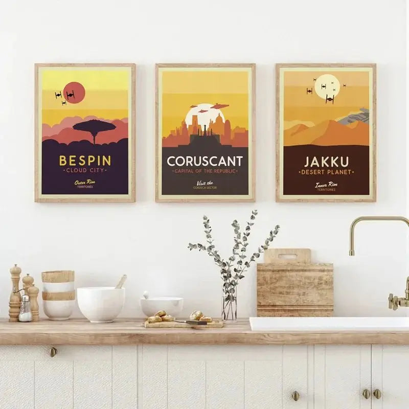 Star Wars Planets High Quality Posters
